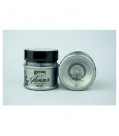 Glamour acrylic paint metallic 50ml Pentart - Platinum